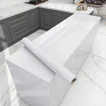 1 Roll Of Marble Wall Stickers Glossy Vinyl Stickers That Are Peeled Off And Pasted PVC Kitchen Stickers Suitable For Home Decoration Living Room Bedroom Renovation Decoration Wall Paper Waterproof And Oil-Proof Wallpaper - Multicolor - View 9