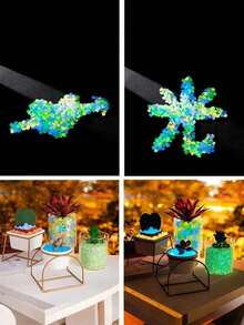 500pcs Luminous Garden Pebbles, Colorful Glow Stones, Suitable For Garden Lawn, Yard, Home Outdoor Path, Corridor And Aquarium Decoration. Glow Stones Are Great For Fish Tank, Walkway, Flower Bed, Potted Plants, Driveway DIY Design, Home Decor And Christmas Decoration (Random Color And Style) - Multicolor - View 11