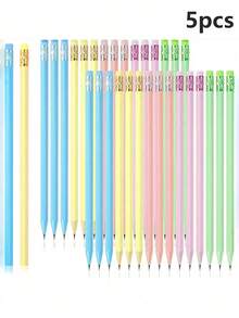 20支装HB铅笔，带橡皮擦，可爱石墨铅笔，木质铅笔，适合学生、成人、学校、办公室、婚礼派对礼品、返校必备 - 彩色 - 查看 10