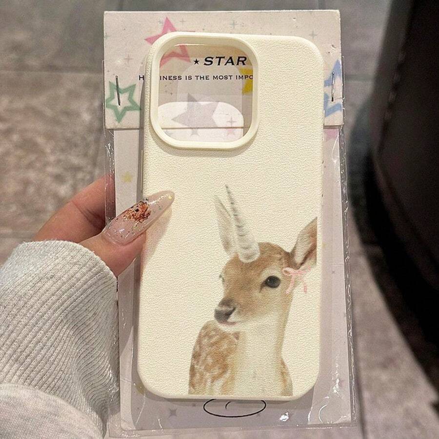 1 chiếc ốp lưng điện thoại TPU mềm mại họa tiết cung tên và hươu, tương thích với iPhone 17 Pro Max/17/16 Pro Max/15/13/12/11, S20 FE/A15/S24/A55, Redmi Note 11/12/13 Pro, ốp bảo vệ toàn thân chống sốc. - trắng - Xem 1