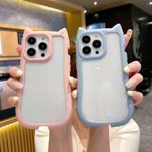 1个可爱黑/粉猫造型二合一保护壳/黑色可爱猫咪手机壳 - 粉色 - 查看 7