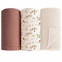 Unisex Baby Swaddle Blanket, Soft & Breathable Newborn Receiving Blanket, Essential For Baby Christening - Multicolor - View 33