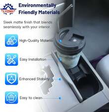 Car Center Console Cup Holder Divider Insert For Camry 2012 2017 Tacoma 2016 2021 - 黑色的 - 查看 2