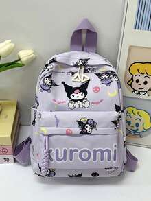 SANRIO Mochila Fofa - Adequada para Estudantes do Ensino Fundamental, Médio, Médio e Universitário, Mochila Infantil Espaçosa, Ideal para Escola, Viagem e Uso Diário. Design de Desenho Animado Adorável, Detalhes Requintados, Material Durável, Alças de Ombro Reforçadas, Design de Múltiplos Bolsos, Pode Armazenar Livros, Artigos de Papelaria e Itens Essenciais, Confortável para Uso Prolongado, Um Presente Ideal para Todas as Faixas Etárias. - Multicolorido - Visão 10