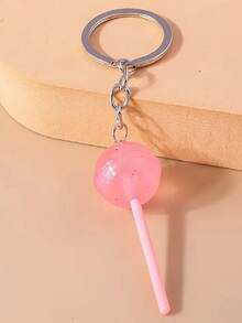 1 móc khóa kẹo mút bằng nhựa hình tròn, móc khóa kim loại hình kẹo mút hoạt hình màu sắc kẹo mút, móc khóa kẹo mút bằng nhựa hình thức ăn thực tế, móc khóa tự làm, mặt dây chuyền túi xách, phụ kiện tự làm, chủ đề trường học dễ thương Kawaii - Nhiều màu - Xem 15