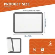 1/2pcs Set Silicone Baking Mat, Non-Stick Reusable Pastry Sheet For Macarons And Pastries, Baking Accessories