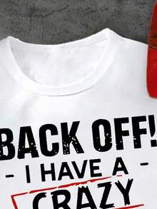 幼儿字母印花短袖T恤和短裤夏季套装 - 白色 - 查看 3