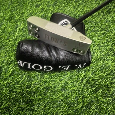 Flow.1.S Nine Elenev Golf Putter, Straight Putter, CNC Milled 6061 Aerospace Aluminum, Plasma Anodized, Self-Balanced Face And Alloy Counterweight Screws, Zero Torque