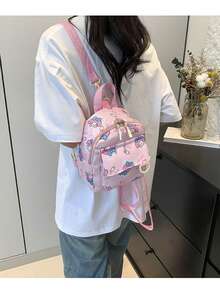 Mochila Sanrio Kuromi e Hello Kitty - Adequada para estudantes do ensino fundamental, médio, high school e faculdade, mochila infantil espaçosa, ideal para escola, viagens e uso diário. Design de desenho animado fofo, detalhes requintados, material durável, alças de ombro reforçadas, design de múltiplos bolsos, pode armazenar livros, artigos de papelaria e itens essenciais, confortável para carregar por muito tempo, um presente ideal para fãs de todas as idades da Sanrio. - Multicolorido - Visão 10