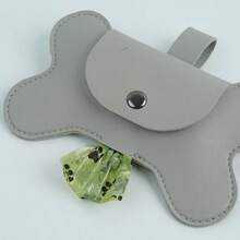 新款皮革宠物粪便袋分配器，遛狗粪便袋收纳架，骨头形状宠物粪便袋整理器 - 彩色 - 查看 11