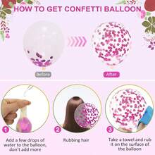 51个/粉白气球，10/12英寸柔和婴儿粉哑光白乳胶气球套装，含五彩纸屑气球，适合女孩、公主、女性生日、婴儿派对、新娘送礼会、周年纪念、订婚、婚礼派对装饰 - 彩色 - 查看 7