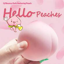 Creative Stress Relief Realistic Peach Squeeze Toy, Slow Rebound Stress Relief Gadget, Emotion Soothing Gift For Birthday, Christmas, Holiday - Multicolor - View 2