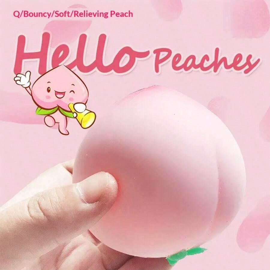 Creative Stress Relief Realistic Peach Squeeze Toy, Slow Rebound Stress Relief Gadget, Emotion Soothing Gift For Birthday, Christmas, Holiday