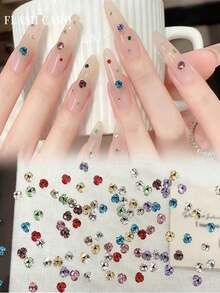 20Pcs/Bag Nails Charms 3mm Pile Rhinestones Alloy 3D DIY Nail Art Jewelry Diamonds Decoration - Multicolor - View 6
