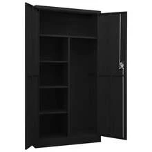 vidaXL Armadio a cassetti Nero 90x40x180 cm Acciaio - nero - Visualizzare 5