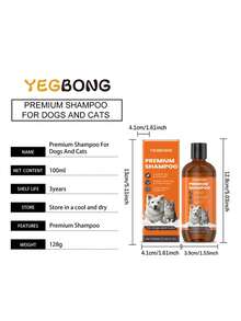 Pet Shampoo - Gentle Ingredients, Cleans Pet Hair Odor, Leaves Fur Soft And Fluffy