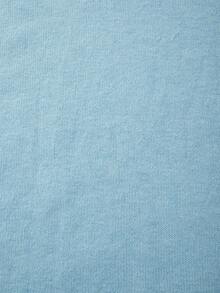 Whitmere Men's Casual Loose Solid Color Basic Elegant Slouchy Versatile Commute Retro Crew Neck Pullover Knit Top, Summer Short Sleeve T-Shirt - Baby Blue - View 6