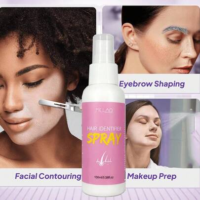  MELAO Hair Identifier Spray Effortless Dermaplaning Spray For Precise Shaving, Makes Hair Visible, For Professional & Home Use, 100ml/3.38fl.Oz