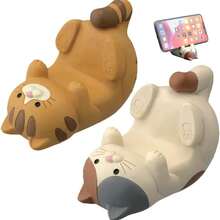 1个/2个猫形树脂桌面摆件，手机/平板电脑支架，房间装饰 - 彩色 - 查看 15