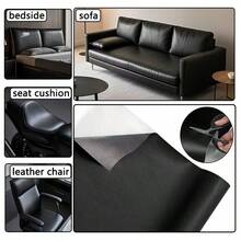 1 Roll Black/Dark Brown/White Leather Repair Patch, Waterproof Removable Self-Adhesive Leather Repair Tape, Cuttable Repair Tape Kit, Suitable For Furniture, Sofa, Car Seats, Chairs And Other Leather Repair, Renovation And Reupholstery. - Multicolor - View 10