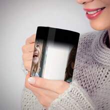Personalized 11oz Photo Collage Magic Mug: HD Print Heat Reactive Ceramic Coffee Cup For Family Memories - Black - View 6