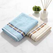 2条方形纯棉面巾，9.84*9.84英寸，柔软不掉毛，可作手巾/洗脸巾使用 - 彩色 - 查看 11