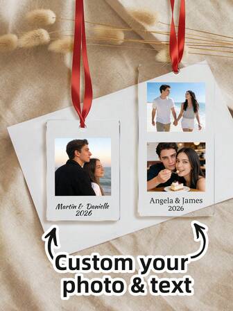 1-4ชิ้น จี้อะคริลิคภาพถ่ายแบบกำหนดเอง - เครื่องประดับอะคริลิคภาพถ่ายและชื่อส่วนบุคคล, ของขวัญอะคริลิคภาพถ่ายคู่, ของตกแต่งแขวนแบบกำหนดเองหลายภาพสำหรับบ้านและกลางแจ้ง, ของขวัญตกแต่งวันวาเลนไทน์, ของที่ระลึกอะคริลิคส่วนบุคคลความละเอียดสูง, ของขวัญที่เหมาะสำหรับเธอ, ของขวัญที่เหมาะสำหรับเขา, เหมาะสำหรับคู่รัก, คู่รัก, คู่แต่งงาน, แฟน, แฟนสาว, สามี, ภรรยา, เหมาะสำหรับวันครบรอบ, วันวาเลนไทน์, งานแต่งงาน