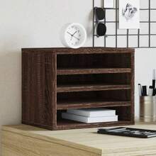 Organiseur de bureau vidaXL couleur marron 36 x 26 x 29,5 cm - Tabac - Voir 1