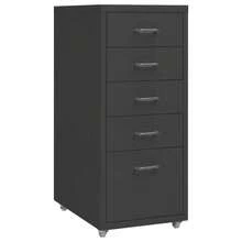vidaXL Classeur mobile antracite 28x41x69 cm metal - Cinza - Ver 1
