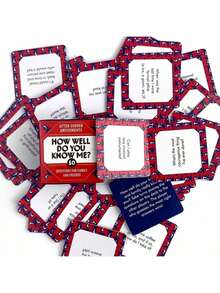 How Well Do You Know Me? - Family And Friends Game Night Card Game With 50 Fun Questions, Red Box, Perfect Card Game For Holidays, Parties, And Social Gatherings - Red - View 4