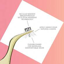 Pestañas postizas, extensiones de pestañas en grupo single Falsies  - Refined Volume Pestañas sin agregar pegamento, coloca debajo de tus pestañas naturales, presiona y listo pestañas en un solo paso y en pocos minutos,38071408 - Multicolor - Ver 5