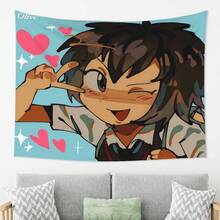 Peni Parker Themed Tapestry, Various Style Print Design, Suitable For Wall Decoration, Living Room, Bedroom,  Office And Party Decoration, Ideal Gift For Family And Friends, Fun Design, Decorative Wall Art, Embroidered Wall Art,  Charming Design, Online Commerce Arttapestry Wall Hanging - 彩色 - 查看 3