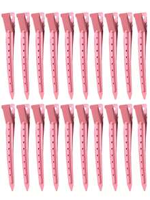 20 pièces Assortiment de pinces alligator, pinces à cheveux en métal rose avec trous, convient pour la coiffure, la coloration des cheveux, la mise en forme argentée (unisexe), pinces à griffes, pinces à cheveux, épingles à cheveux, barrettes à cheveux, accessoires capillaires pour femmes, accessoires pour la tête, épingles à cheveux, voyage, anniversaire - Rose bonbon - Voir 5