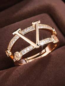 1pc Modern Minimalist Geometric Design Open Ring Jewelry