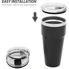 30 Oz Tumbler Lid, 1 Pack Lids 30oz Tumbler, 14 Oz Mug And 35 Oz Straw Mug, Spill Proof Coffee Cup Covers With Magnetic Slider, 1 Pack - 1 gói + 30 oz - Xem 7