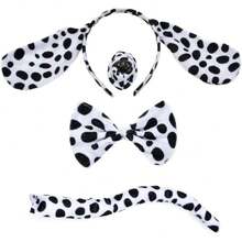 Adults Halloween Animal Costume Set – Tiger, Dalmatian, Dachshund, Giraffe, Leopard & Pig Dress Up Kit With Headband,38151638 - 水鴨藍 - 查看 1