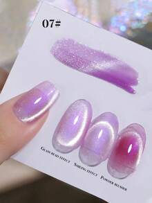 Miss Leia 1-9 15ml 春夏炫彩美人鱼猫眼凝胶指甲油。采用全新极光玻璃珠猫眼设计。流行色，透明凝胶质地。适合新手。UV/LED灯固化。可浸泡，实现半永久性美甲。适用于美容院和美甲沙龙。DIY、居家、节日礼物（女士）。美甲艺术。指甲 - 彩色 - 查看 15