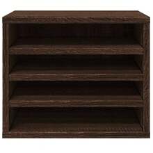 Organiseur de bureau vidaXL couleur marron 36 x 26 x 29,5 cm - Tabac - Voir 4