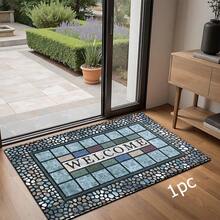 1pc Vintage Pattern Printed Rug, Faux Wool Mat - Highly Absorbent, Easy To Clean, Suitable For Home Decor, Farmhouse, Entryway, Indoor, Room, Kitchen, Dining Room, Small Office/Home Office, Sink, Laundry Room, Doormat, Kitchen Mat, Non-Slip Mat - Multicolor - View 13