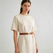 1 pièce Ceinture fine minimaliste et chic avec boucle en métal, polyvalente pour les robes, les chemises et les tenues de ville - ceinture - Voir 10