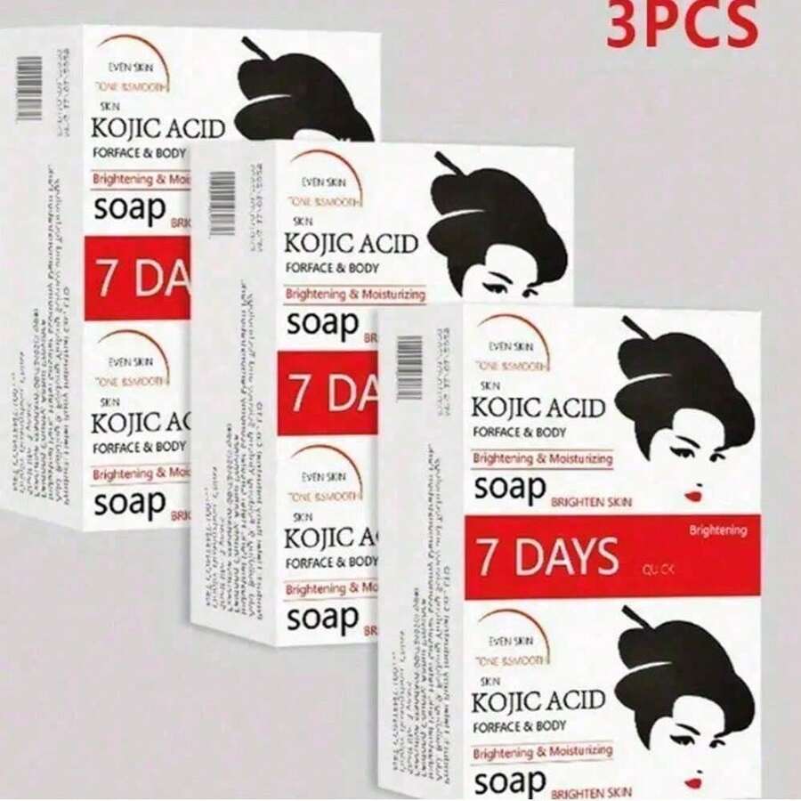 Kojie San Skin Brightening Soap - Original Kojic Acid Dark Spot Remover Soap, Paraben-Free Bar With Coconut & Tea Tree Oil For Face & Body, Gently Exfoliates For Smooth, Even Skin Tone – 100g X 3 Bars - Multicolor - 查看 1