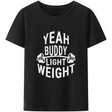 Camisetas de manga corta sueltas y transpirables para hombres, camiseta modal de Ronnie Coleman, Yeah Buddy, camiseta gráfica ligera para entrenamiento muscular en el gimnasio - Negro - Ver 11