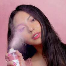 Facial Spray + Hydrating Mist - Ultra-Fine Face Mist With Hyaluronic Acid + Hibiscus AHA To Refresh Dry Skin & Enhance Dewy Makeup - Suitable For All Skin Types (75ml) - Pink - View 4