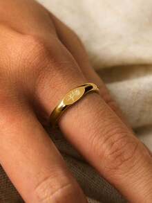 1枚【定制】生日花朵戒指，不锈钢材质，可定制12个月或1岁生日花朵图案，可爱定制戒指，男女皆宜，适合日常及节日佩戴，可作为礼物送给家人、朋友、爱人，情人节礼物、周年纪念礼物、生日礼物、母亲节礼物、个性化礼物 - 彩色 - 查看 9