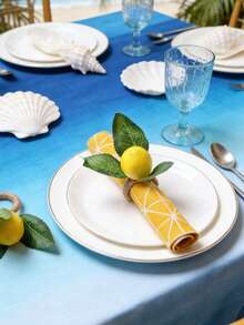 2-18个手工编织柠檬形餐巾环，适用于户外、婚礼、家居、节日餐桌装饰 - 彩色 - 查看 14