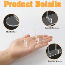 1-16 Pcs Upgraded Acrylic Card Display Stands, Card Storage & Display Racks, And Coin Display Stands; Also Suitable For Displaying Magnetic Cards, Challenge Medals, Baseball Cards, Collectible Cards, Sports Cards, And For Trade Show Exhibitions (Cards Not Included In The Set) - Transparent - View 9