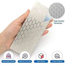 Piedra afiladora de diamante, 5 piezas de piedra afiladora de cuchillos con placa extra fina/gruesa y base antideslizante, grano 400/600/800/1000/1200 - Piedra afiladora de diamante - Ver 3