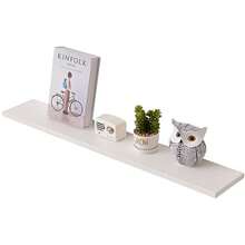 Floating Shelf 90cm White Solid Oak Wood Wall Shelf Wall Mounted Radiator Shelf Display Shelf For Living Room Kitchen Bedroom - As Pic - View 1