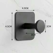 强力粘性金属挂钩，适用于淋浴配件套装、衣柜入口收纳、壁挂式挂钩、浴室毛巾架、帽子、外套（黑色方形）