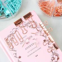 一套多功能回形针、文件夹夹、订书钉、大头夹组合装，办公学习文件整理收纳盒 - 彩色 - 查看 5